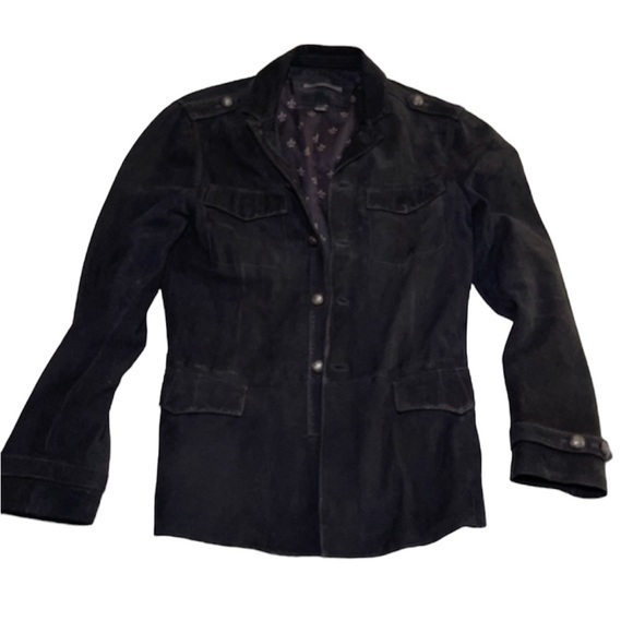 JOHN VARVATOS Black Suede Jacket